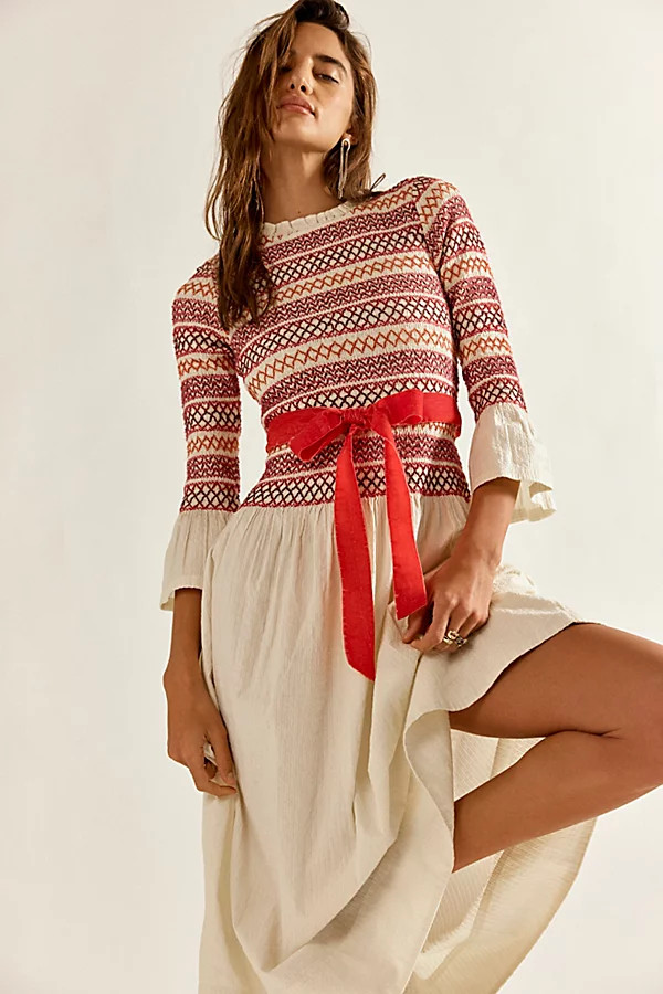 Guiding Star Smocked Midi Dress | Free People (Global - UK&FR Excluded)