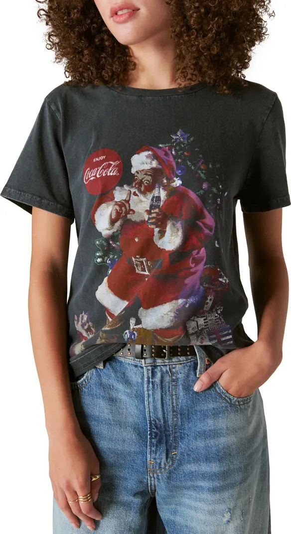 Lucky Brand Coca-Cola® Santa Graphic T-Shirt | Nordstrom | Nordstrom