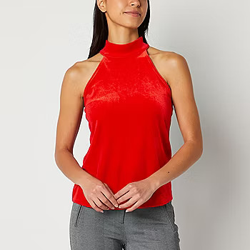 Worthington Womens Halter Neck Sleeveless Blouse | JCPenney