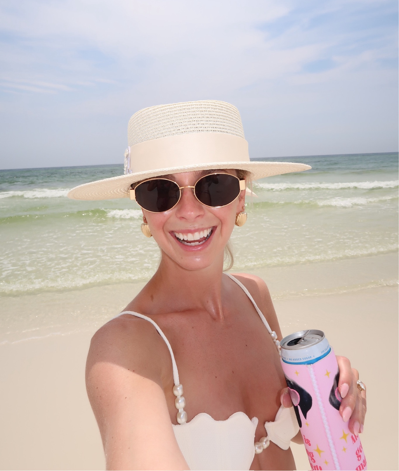 Summer beach bachelorette look! 🤍🥂🐚 The details on this bikini were so cute and it was recently restocked! 

#LTKSeasonal #LTKWedding #LTKWatchNow