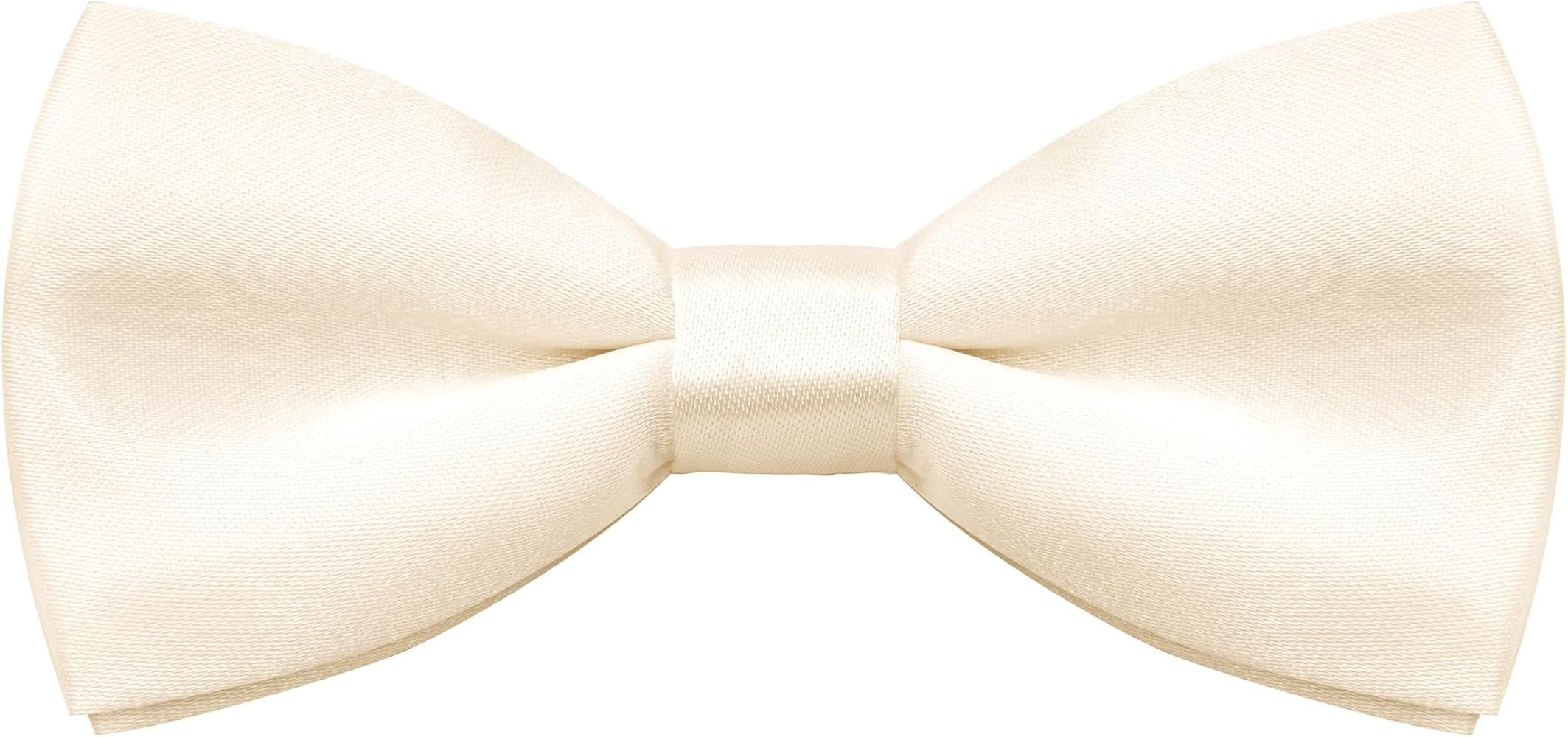 Kids Bow Tie Classic Solid Color Satin Bow Tie Adjustable Neck Bowtie for Kids Wedding Party | Amazon (US)