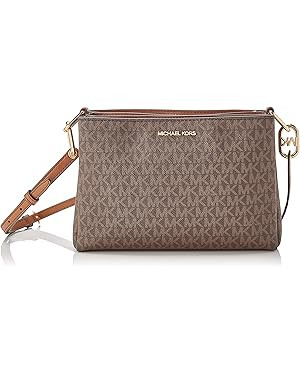 Michael Kors Trisha Leather Medium Triple Compartment Crossbody | Amazon (US)