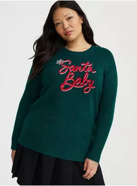 Vegan Cashmere Crew Pullover Sweater | Torrid (US & Canada)