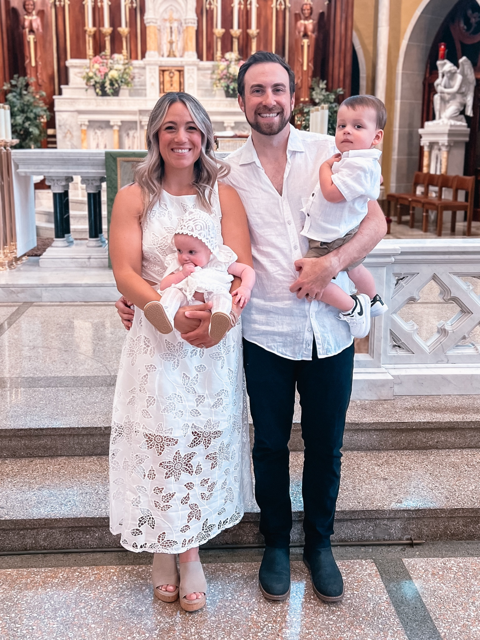 White dress. Baptism dress. Christening dress. Baby dress. All white. Family in white. Lace dress. Lace white dress  

#LTKxNSale #LTKBaby #LTKFamily