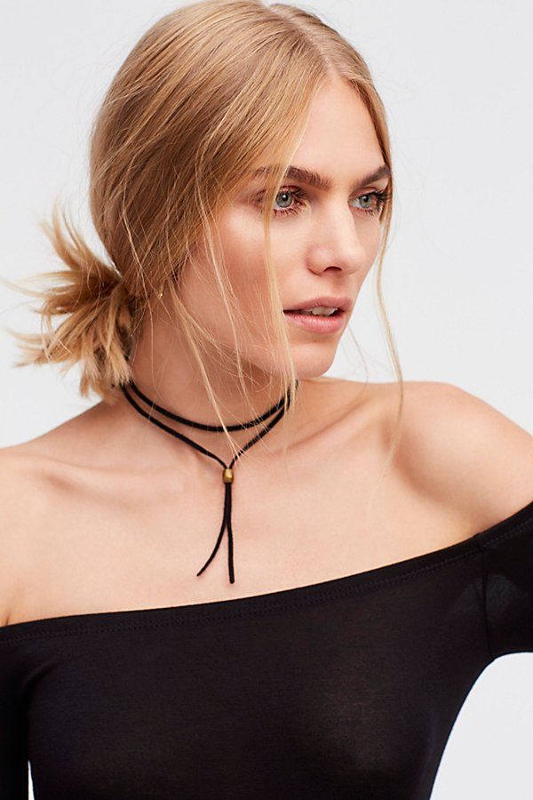 Short Leather Wrap Bolo by Erth by Nicole Trunfio at Free People | Free People