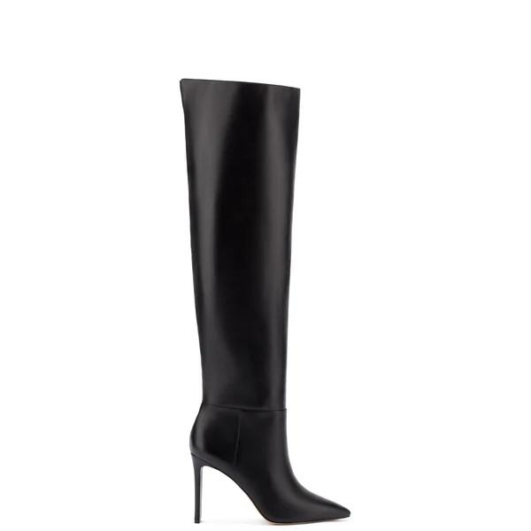 Larroudé x Jennifer Fisher Boot In Black Leather | Larroude