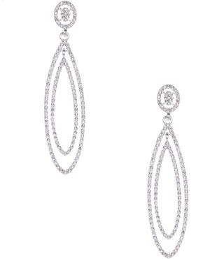 Pave Metal Double Drop Earrings | Dillard's