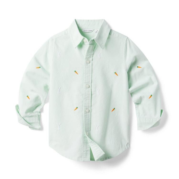 Embroidered Bunny Oxford Shirt | Janie and Jack