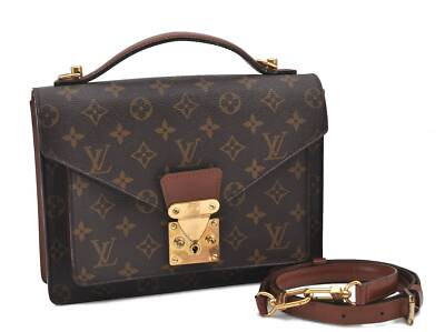 Authentic Louis Vuitton Monogram Monceau Hand Bag Briefcase M51185 LV 3397B | eBay US
