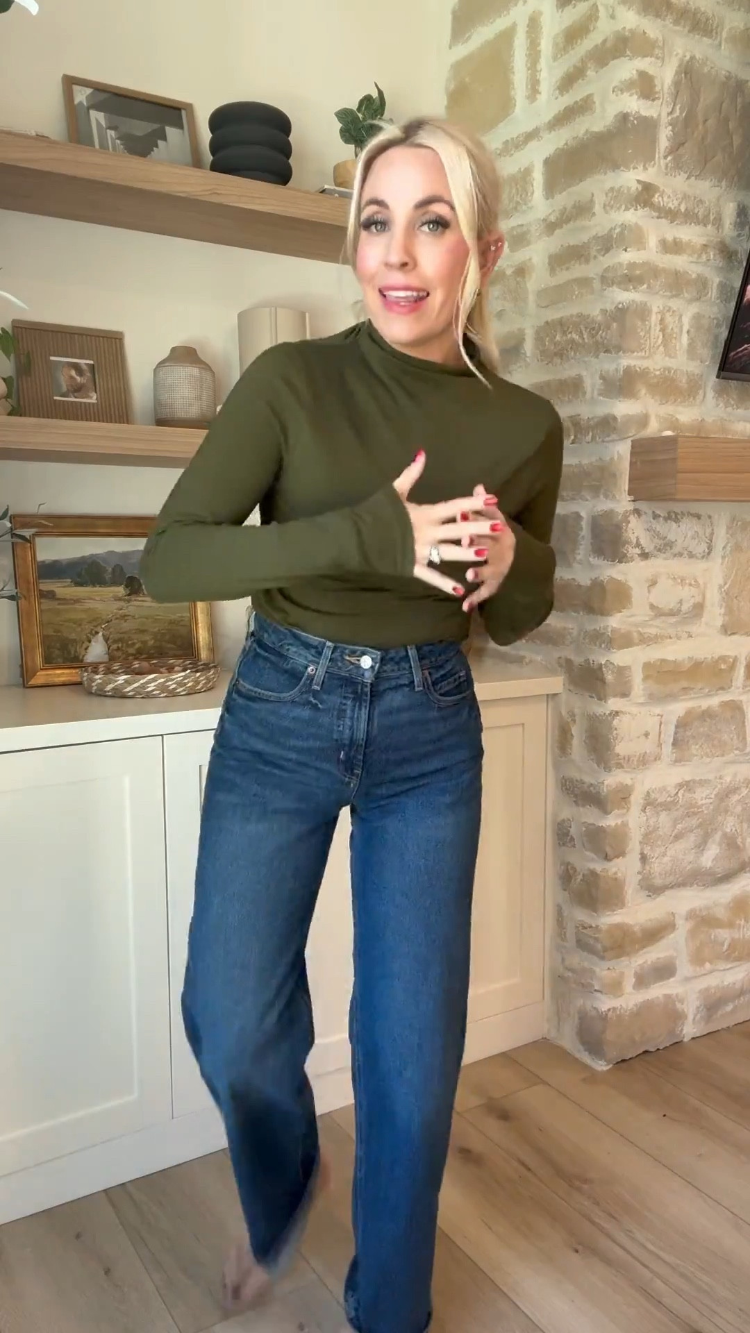 Old navy mock neck tee shirt is on sale for $11 today! I wear a size medium! Jeans are a size 2!

#LTKStyleTip #LTKSaleAlert #LTKFindsUnder50