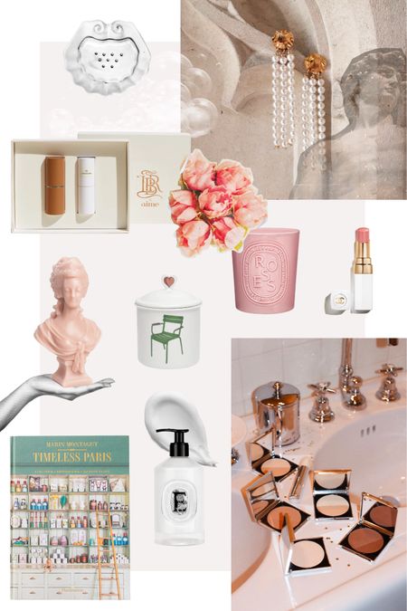 La Collection for Her 🌸

1. Carron Saint Jacques Soap Dish
2. Élise Tsikis Madera Earrings
3. AIME x La Bouche Rouge Le Balm
4. Diptyque Rose Candle
5. Chanel Rouge Coco Baume
6. Marin Montagut Bonbonnière Illustrée
7. Trudon Marie-Antoinette Bust Candle
8. Diptyque Velvet Lotion
9. Marin Montagut Timeless Paris
10. AIME Makeup Care Routine

#LTKGiftGuide #LTKHoliday #LTKSeasonal