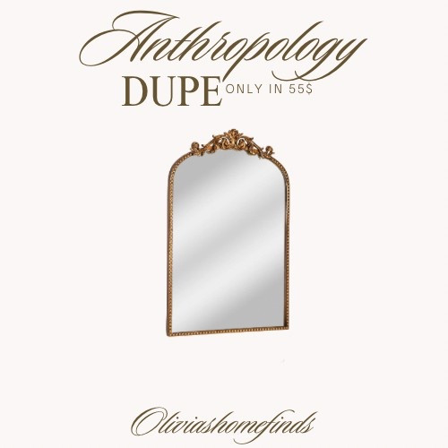 This stunning Anthropologie mirror dupe is only $55! It has the same elegant vintage look for a fraction of the price. Perfect for adding a touch of luxury to your space! ✨ 

#LTKHome
