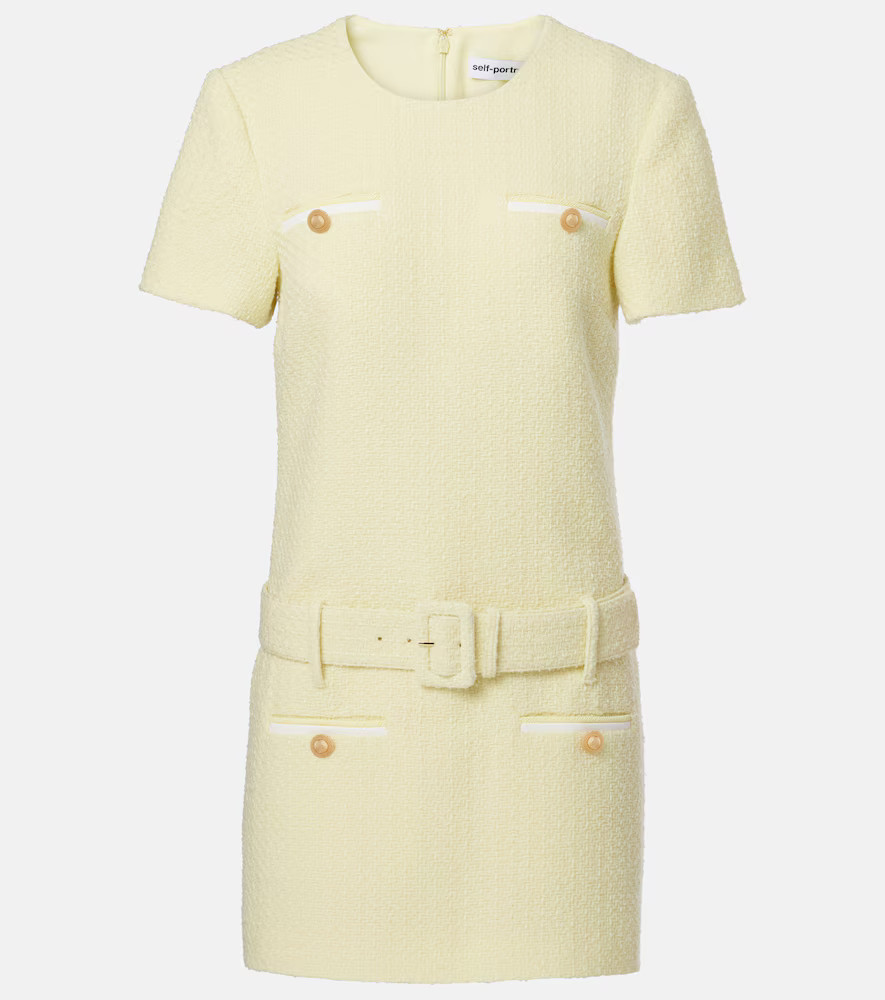 Self-Portrait 束带圈圈呢迷你连衣裙 | Mytheresa (INTL)