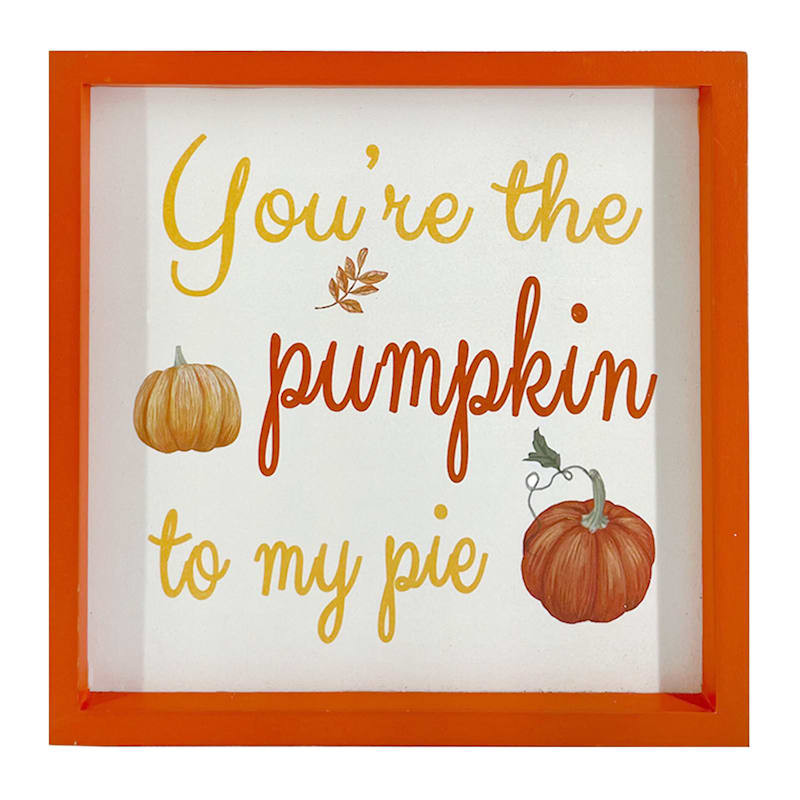 Homespun Harvest Pumpkin to My Pie Table Sign, 7" | At Home