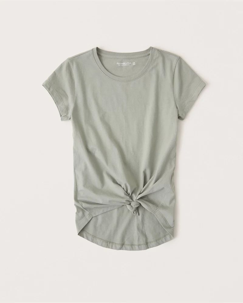Knotted Crew Tee | Abercrombie & Fitch US & UK