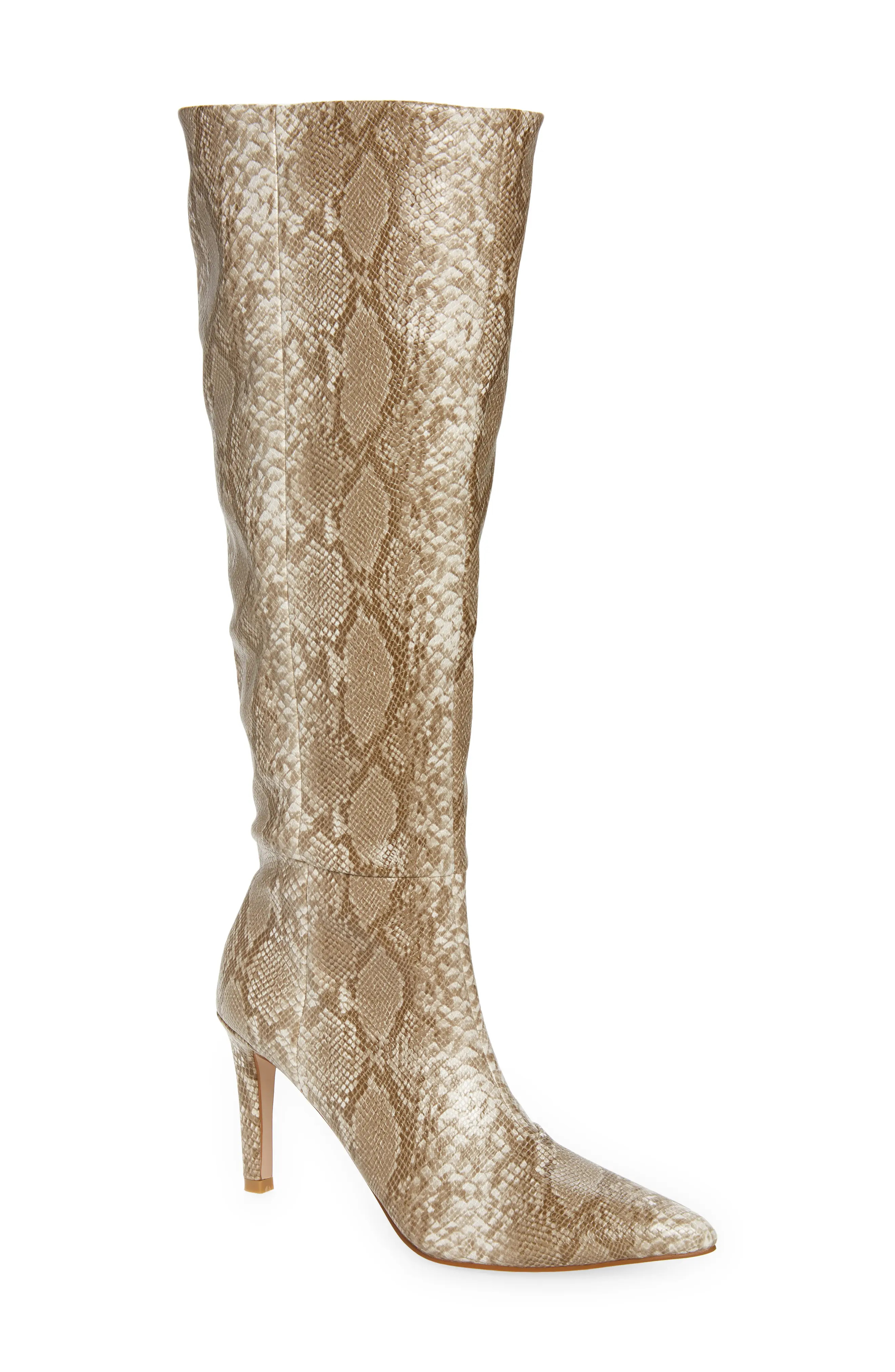 Billini Bourbon Boot in Cream Python at Nordstrom, Size 5 | Nordstrom
