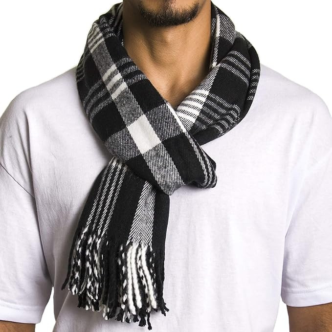 Alpine Swiss Mens Plaid Scarf Softer Than Cashmere Scarves Winter Shawl | Amazon (US)