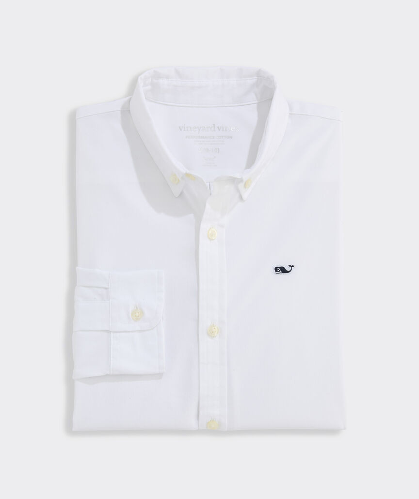 Boys' Performance Cotton Breakwater Solid Shirt | vineyard vines