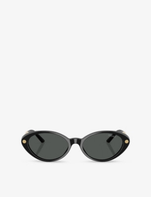 VE4469 Oval-Frame Acetate Sunglasses | Selfridges