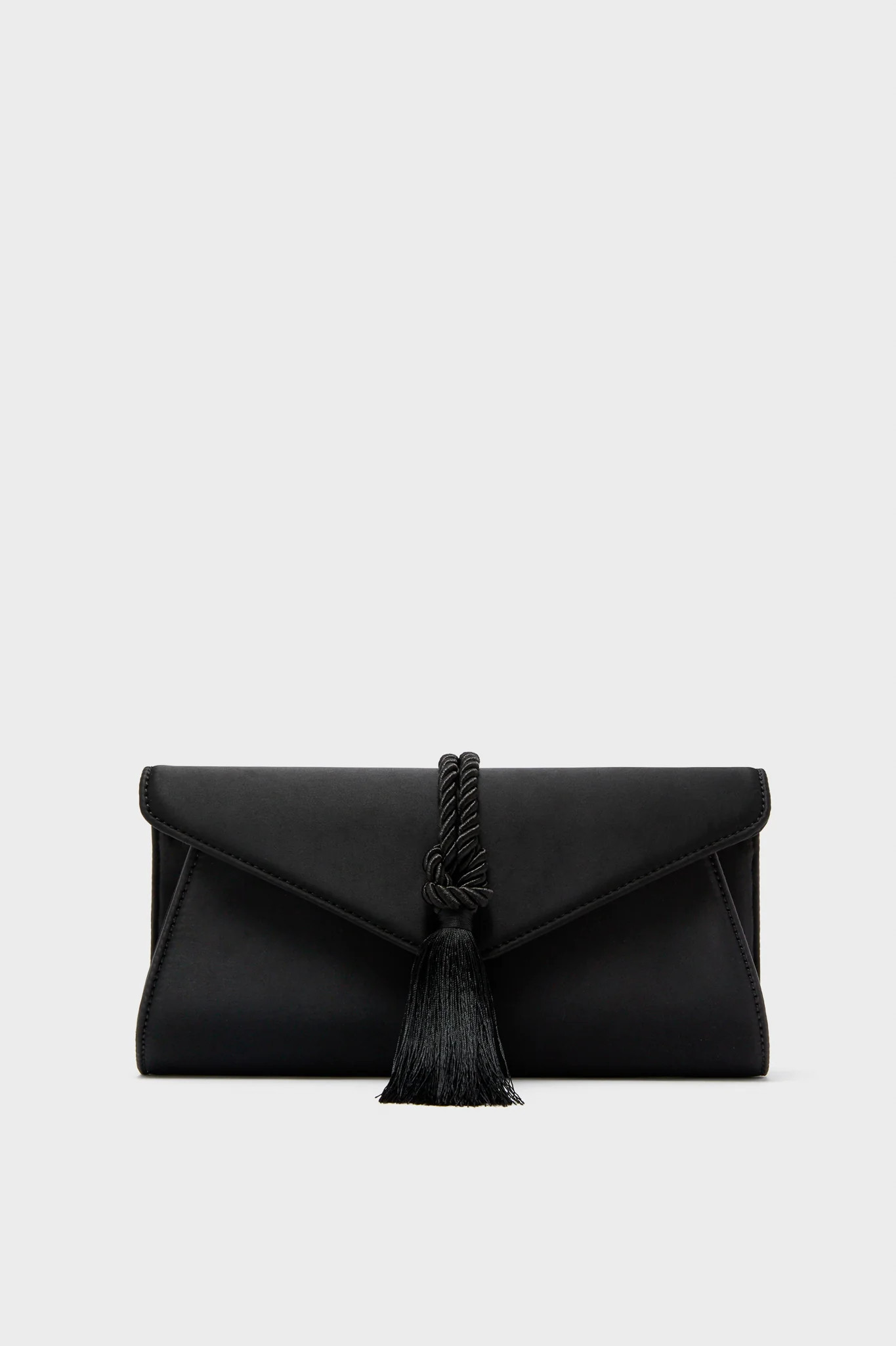 Black Satin Gabrielle Clutch | Tuckernuck (US)