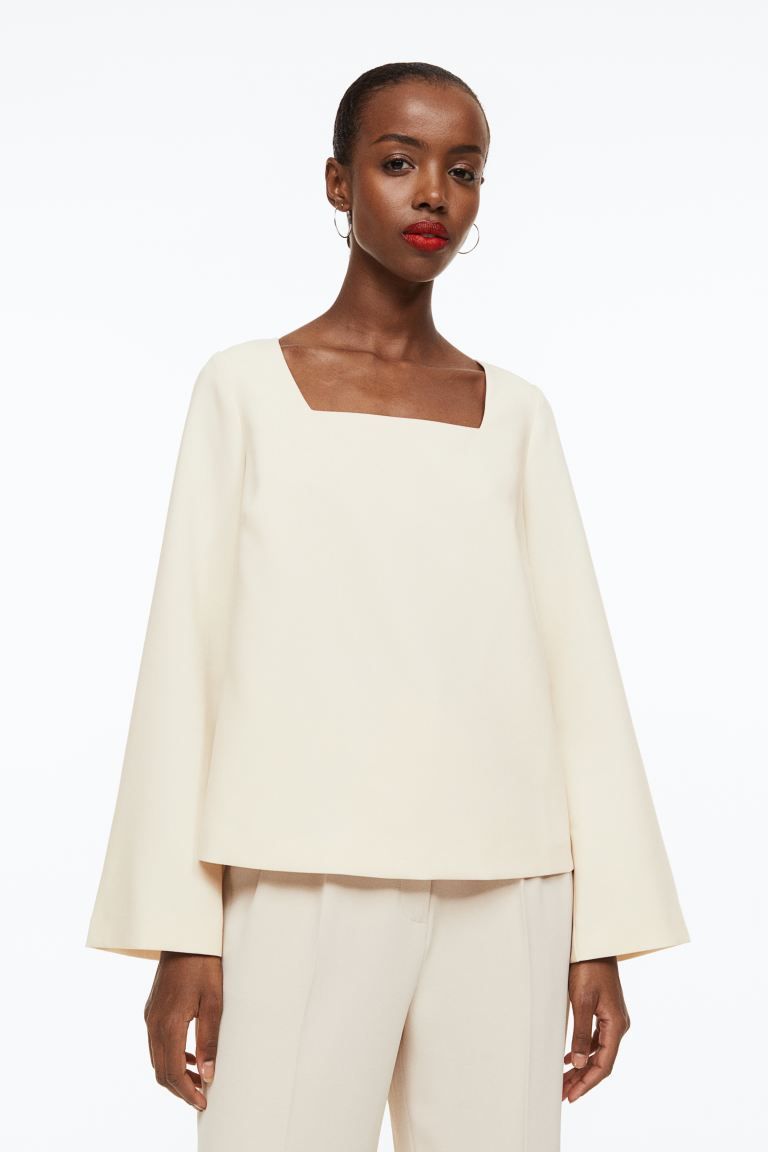 Square-necked blouse | H&M (UK, MY, IN, SG, PH, TW, HK)