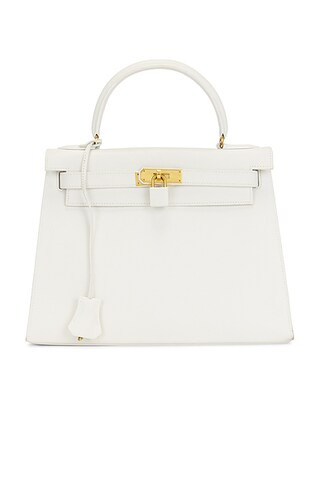 FWRD Renew Hermes Evercolor Kelly 28 Handbag in White | FWRD | FWRD 