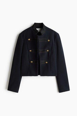 H & M - Button-Detail Jacket - Navy Blue | H&M (US + CA)