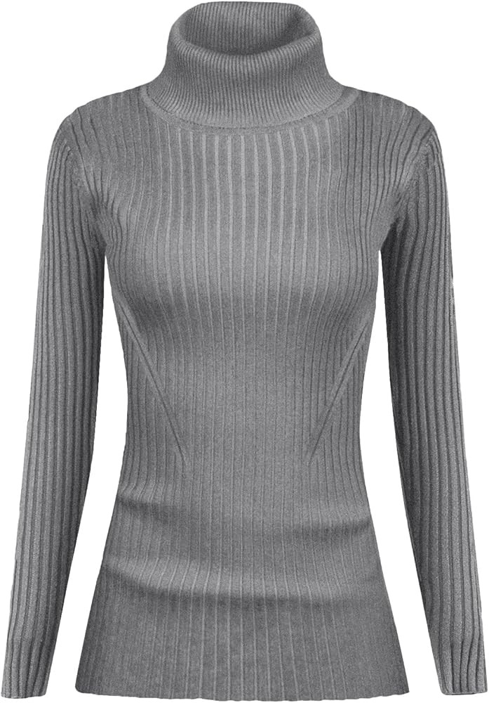 v28 Turtleneck Ribbed Sweaters for Women Cute Sexy Knitted Warm Fitted Sweater | Amazon (US)
