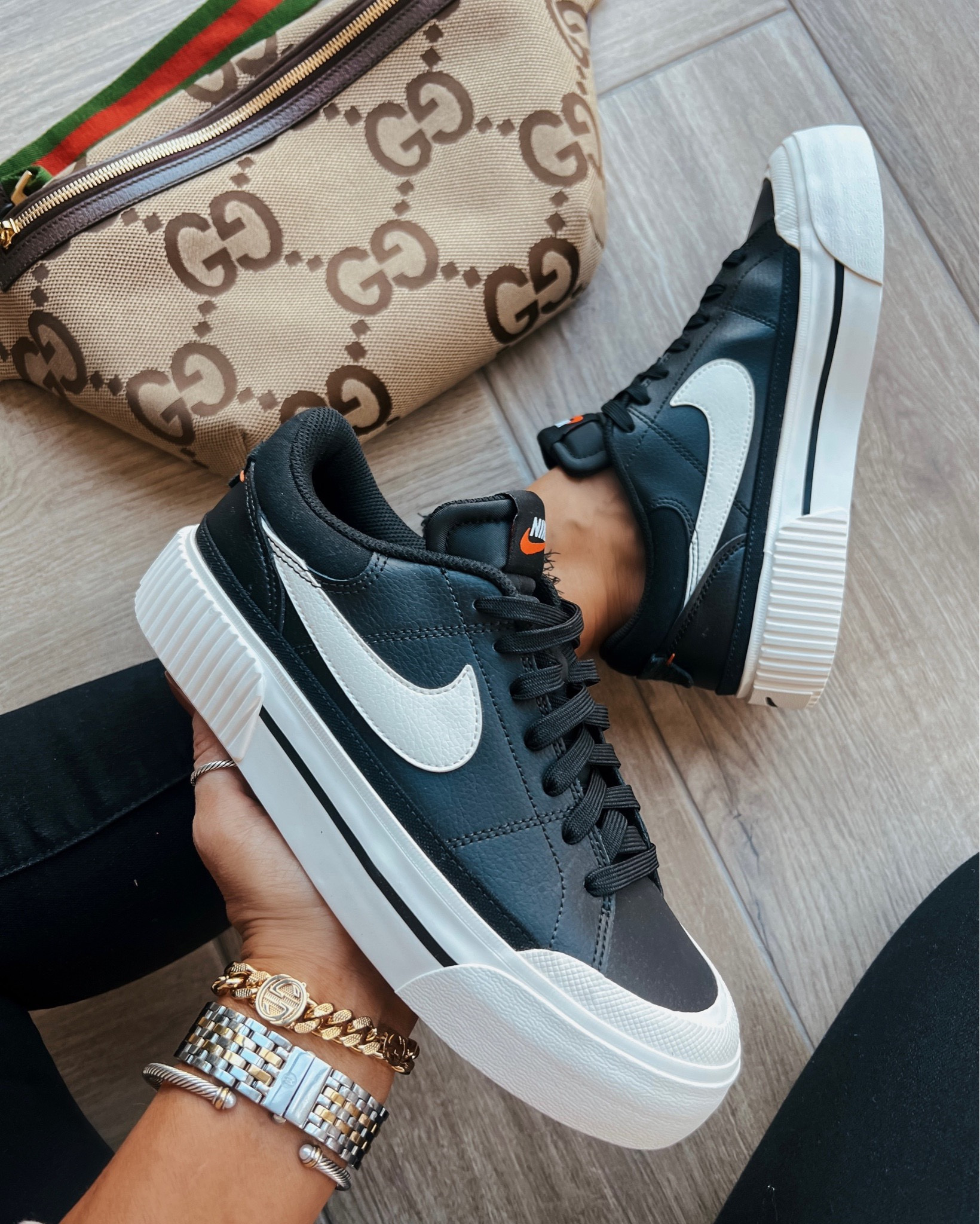 Nike platform sneakers 
Gucci bum belt bag
@liveloveblank
Kim Blank
#ltkfind

#LTKshoecrush #LTKBacktoSchool #LTKstyletip