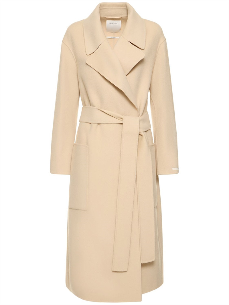 Veleno wool belted double breast coat | Luisaviaroma