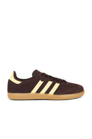 Adidas Originals Samba OG Sneaker in Shadow Brown & Powder Yellow - Charcoal. Size 9.5 (also in ). | FWRD 