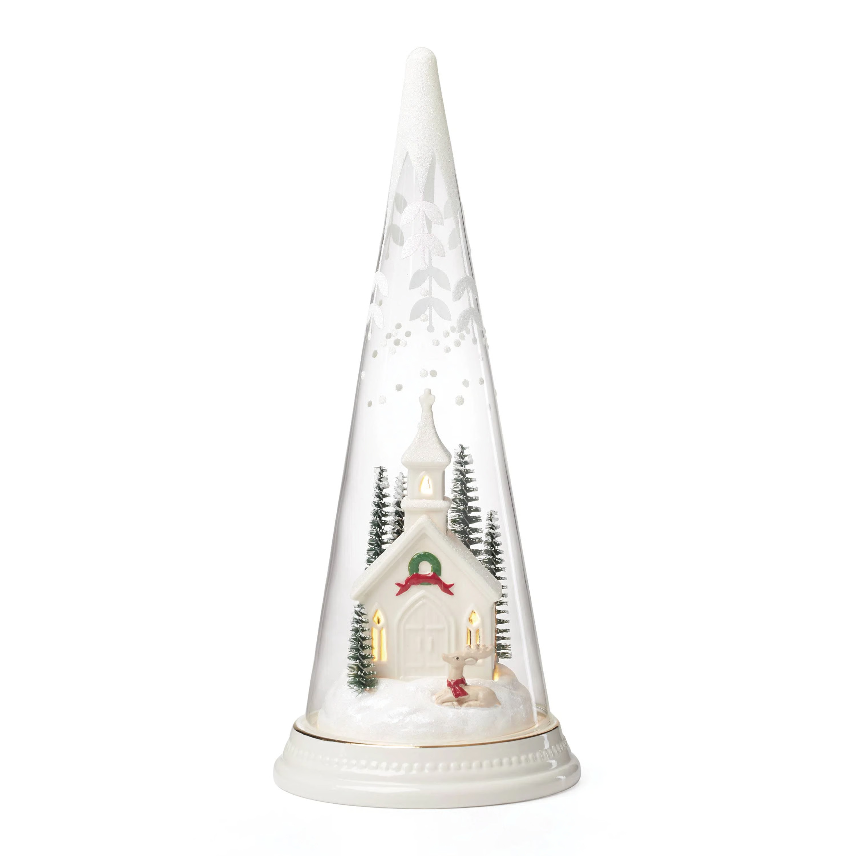 MERRY AND MAGICAL Lit Christmas Cone With Church Scene | Wayfair North America