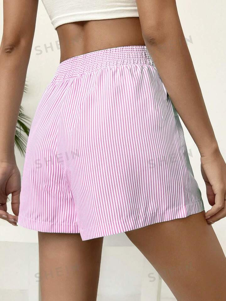 SHEIN EZwear Ladies" Fashionable Casual Striped Shorts For Summer | SHEIN USA | SHEIN