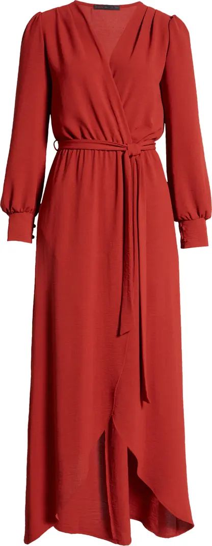 Long Sleeve Faux Wrap Dress | Nordstrom