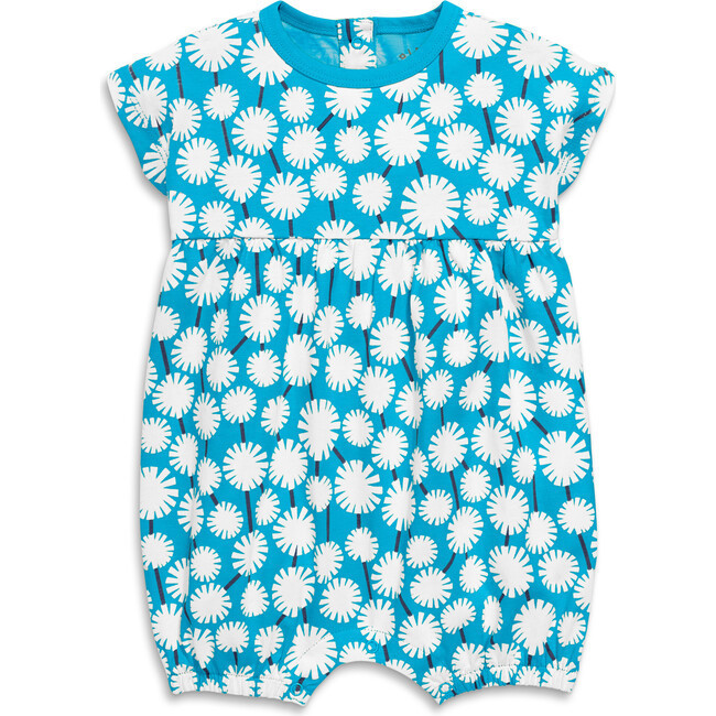 Baby Bubble Shortie In Dandelions, Sea White Wishing Flowers | Maisonette