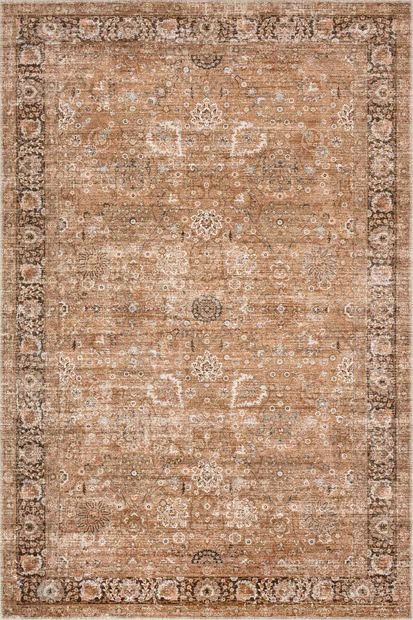 Light Brown Bayberry Vintage Washable 5' x 8' Area Rug | Rugs USA