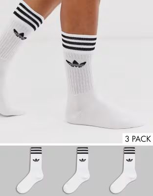 adidas Originals – 3er-Pack Socken in Weiß | ASOS DE