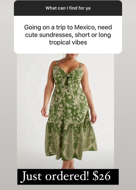 Perfect tropical vacation dress for plus size 

#LTKSeasonal