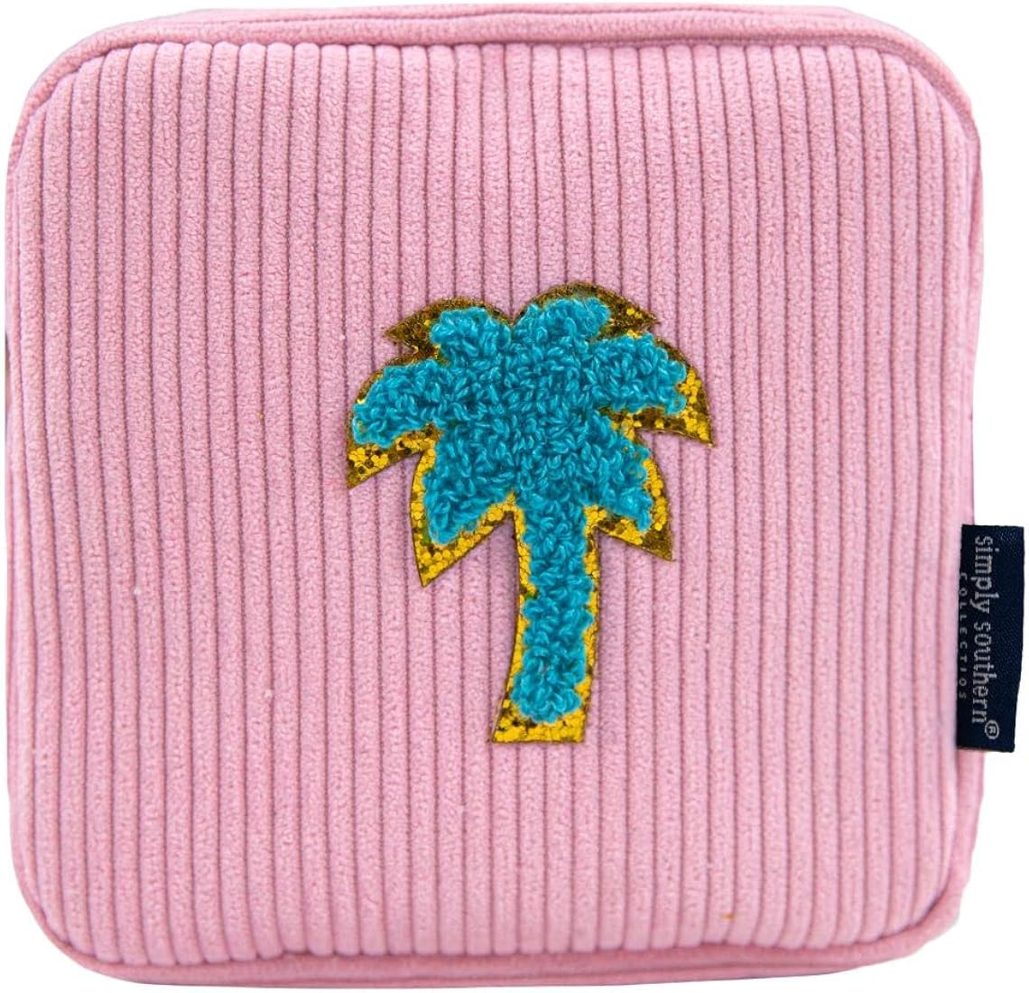 Simply Southern Corduroy Pink SS Palm Tree Sparkle Bag | Amazon (US)