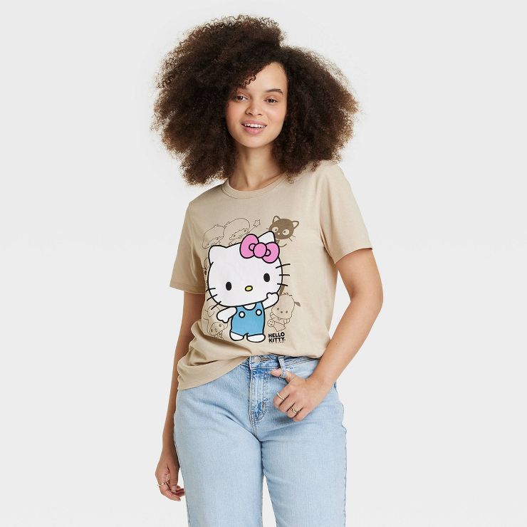 Women's Hello Kitty Short Sleeve Graphic T-Shirt - Brown | Target