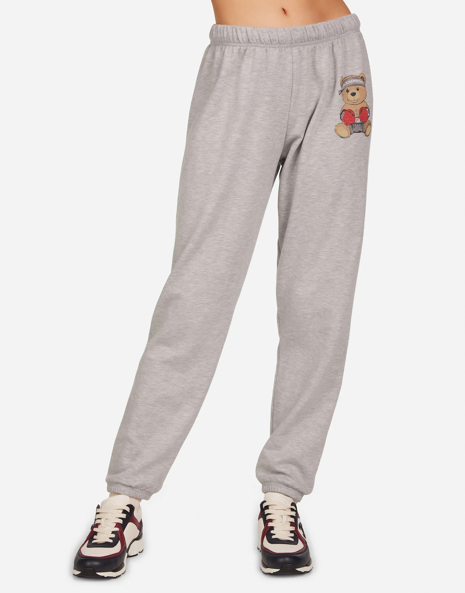 Boxing Bear Boyfriend Sweatpant in Heather Grey | Kori by Lauren Moshi | Lauren Moshi