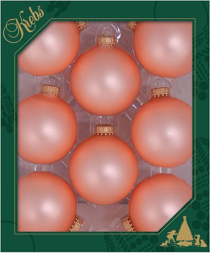 Glass Christmas Tree Ornaments - 67mm / 2.63" [8 Pieces] Designer Balls from Christmas By Krebs S... | Amazon (US)