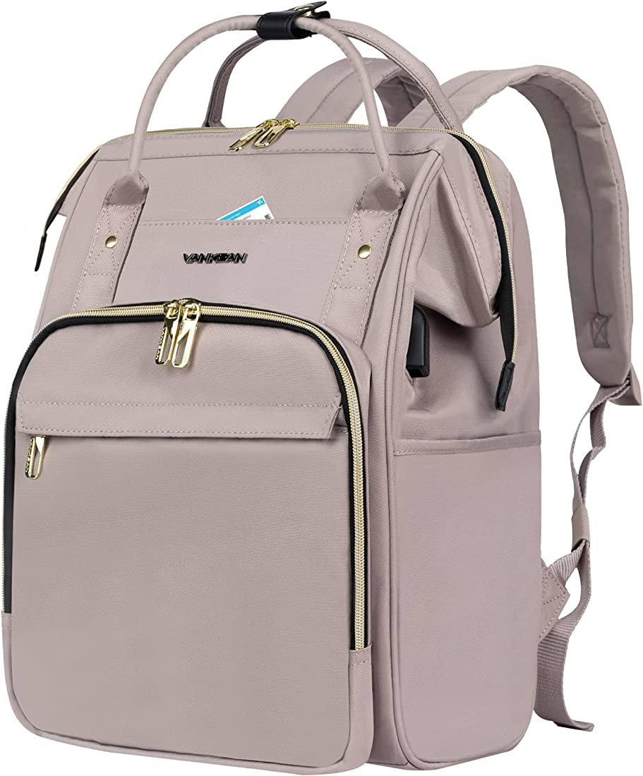 VANKEAN 15.6-16.2 Inch Laptop Backpack Carry On Backpack for Women Computer Work Backpack, Water Pro | Amazon (US)
