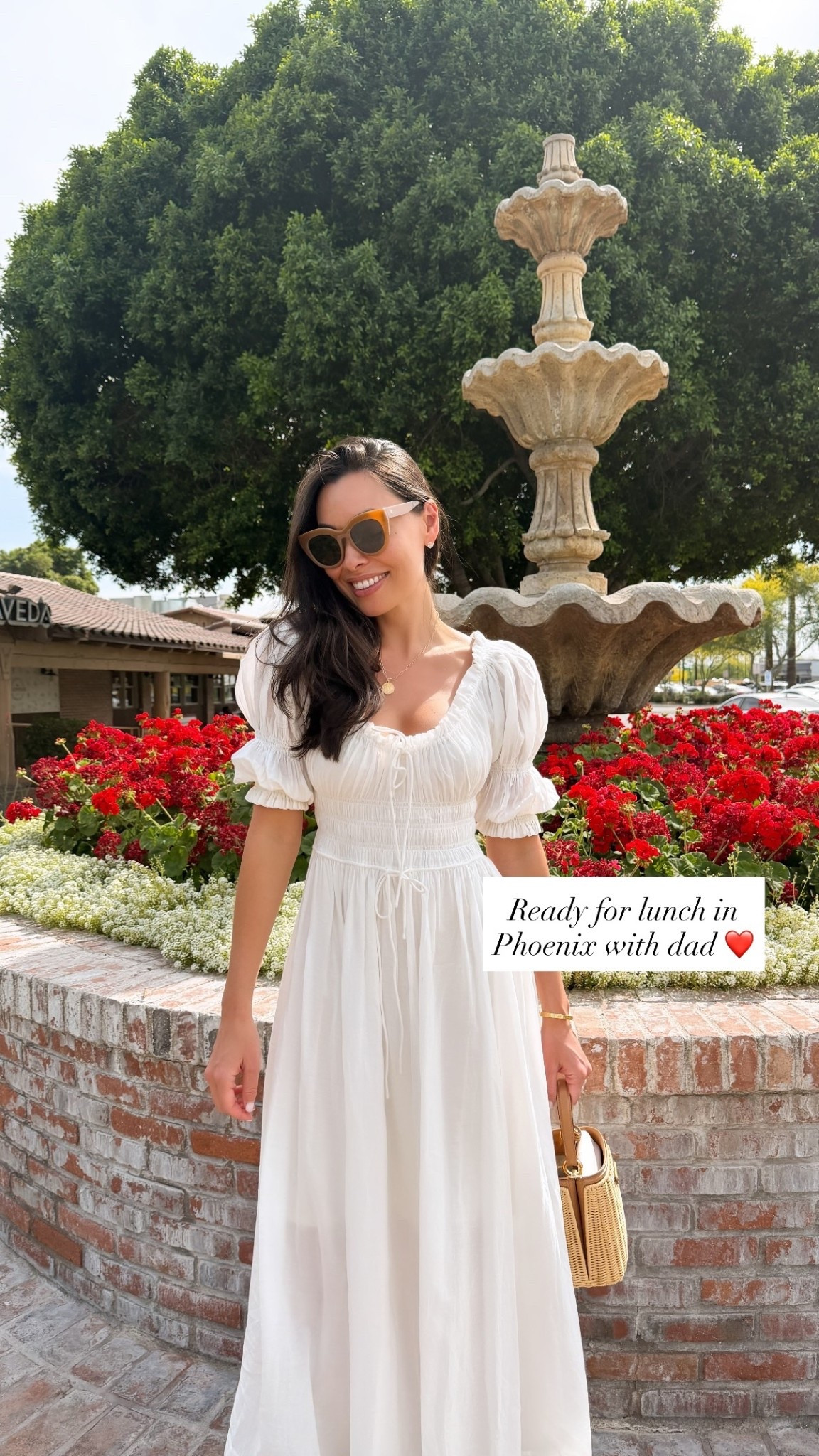 White dress - buy a slip to wear underneath and size down 🤍 spring outfit, Kat Jamieson style, Phoenix outfit, vacation outfit, Easter dress. 

#LTKSeasonal #LTKootd #LTKdayinmylife