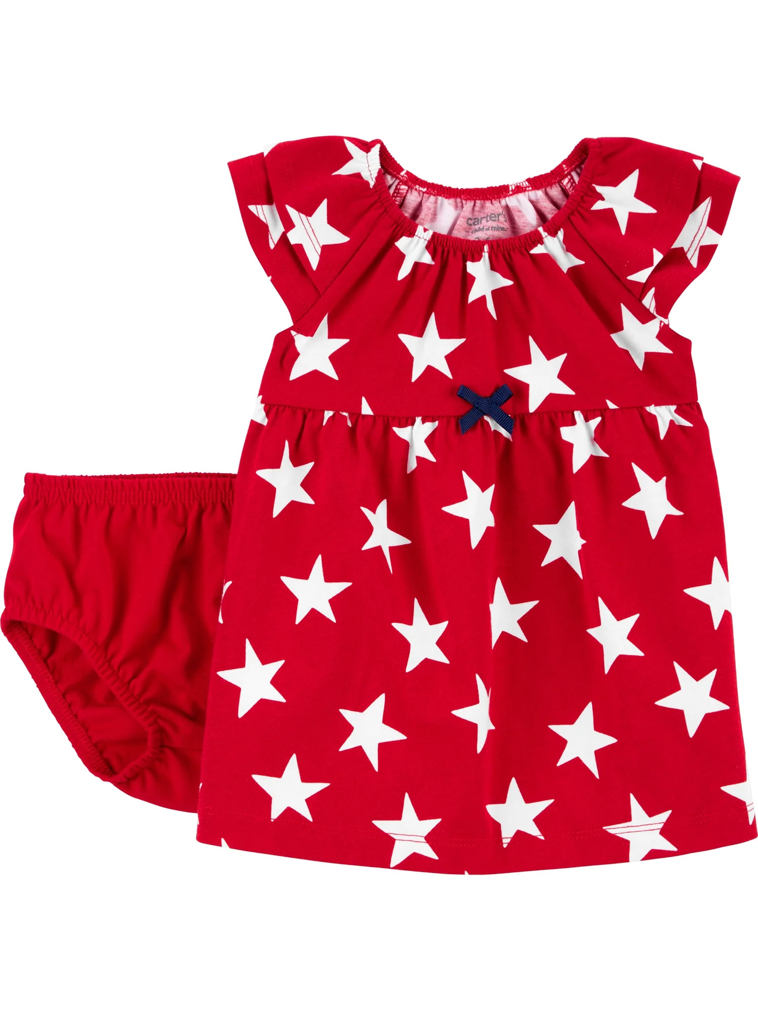 Carter's Child of Mine Baby Girl Patriotic Dress, 2-Piece, Sizes Newborn-12 Months - Walmart.com | Walmart (US)