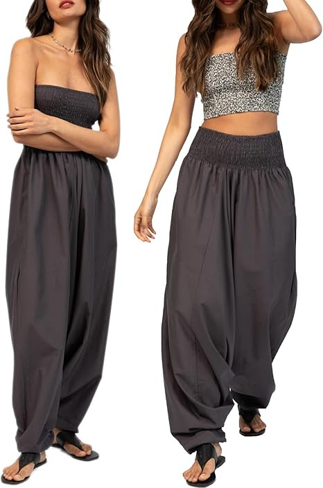 likemary Jumpsuits for Women - Pull Down Romper to Harem Pants Women - One Size Cotton Jumpers - ... | Amazon (US)