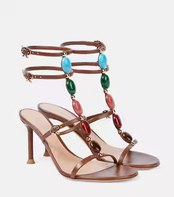 Shanti 70 embellished leather sandals | Mytheresa (US/CA)