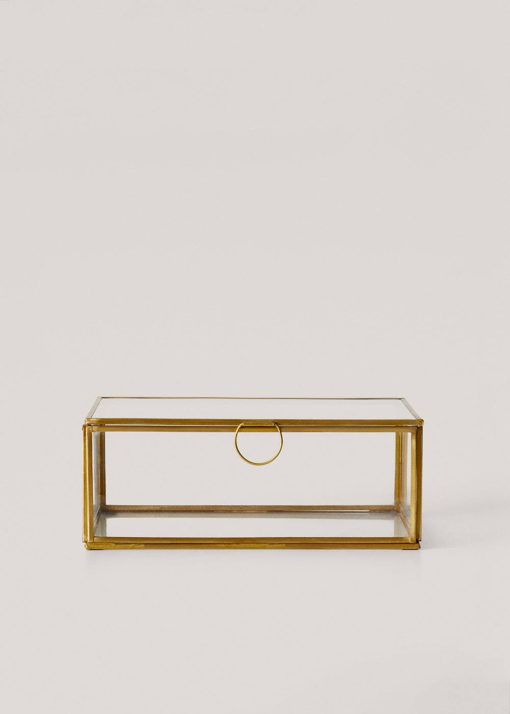 Gold detail glass box | MANGO (US)