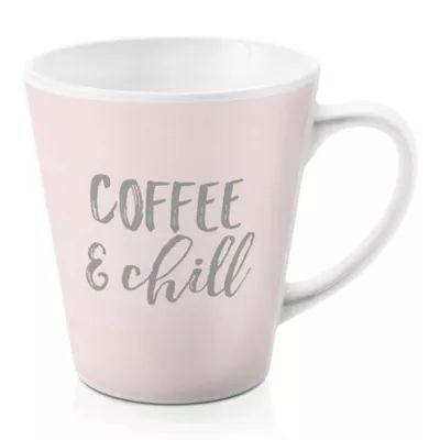 Designs Direct "Coffee and Chill" 12 oz. Latte Mug in Pink | Bed Bath & Beyond
