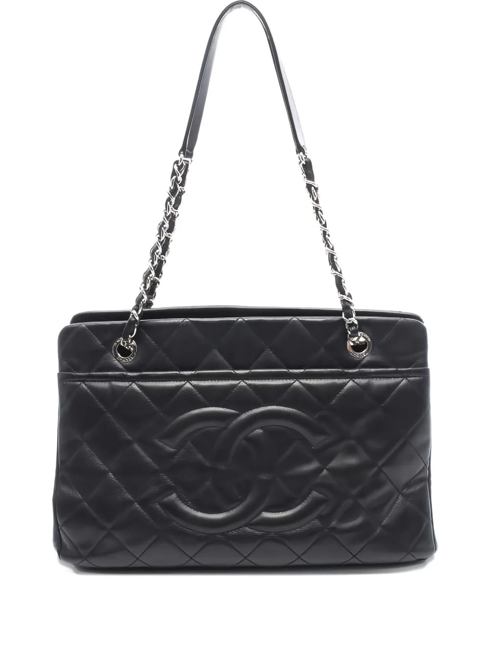 CHANEL Pre-Owned 2012-2013 chain quilted-leather shoulder bag - Black | Farfetch Global